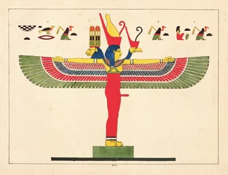 Déesse égyptienne, illustration du Pantheon égyptien : collection des personnages mythologiques de l